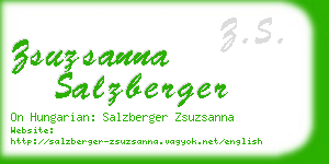 zsuzsanna salzberger business card